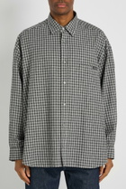 Acne Studios Plaid Cotton Shirt Black And White