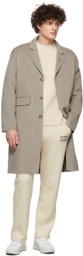 Axel Arigato Grey Fiction Wool Trench Coat