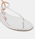 Aquazzura Almost Bare metallic thong sandals