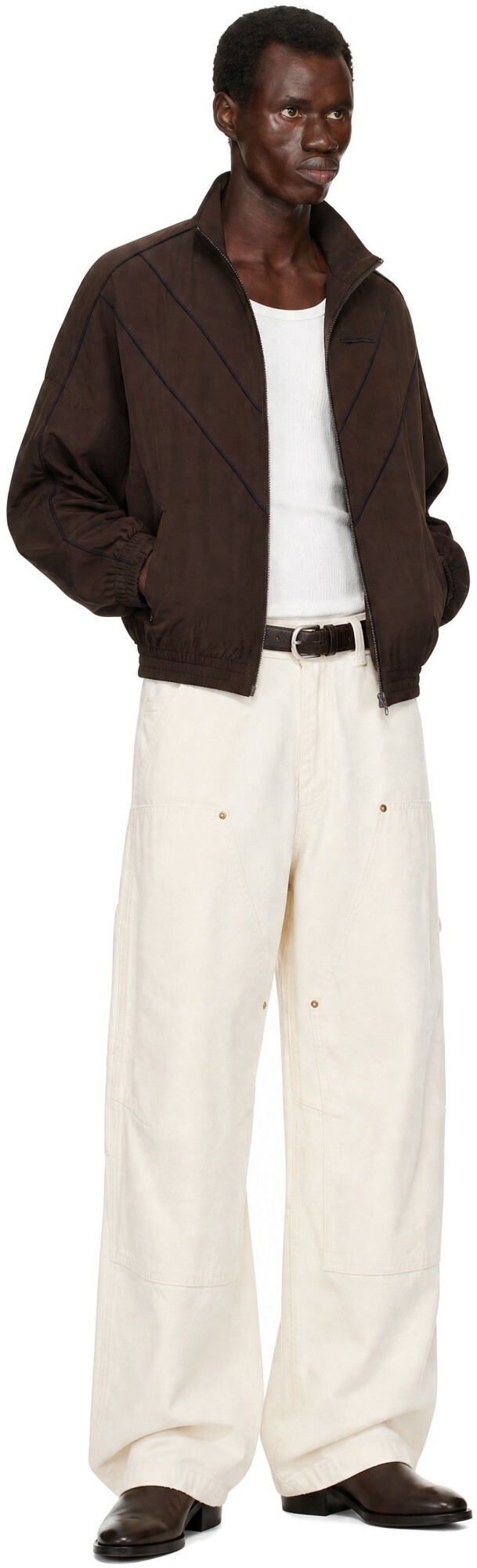WILLY CHAVARRIA Brown 'Bad Boy' Track Jacket