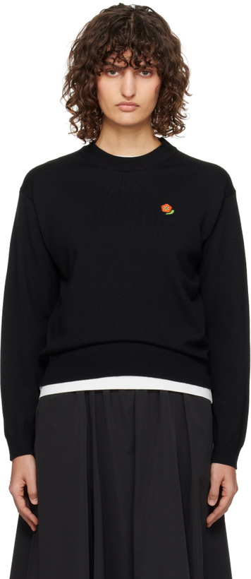 Photo: Kenzo Black Kenzo Paris Pop Embroidered Sweater