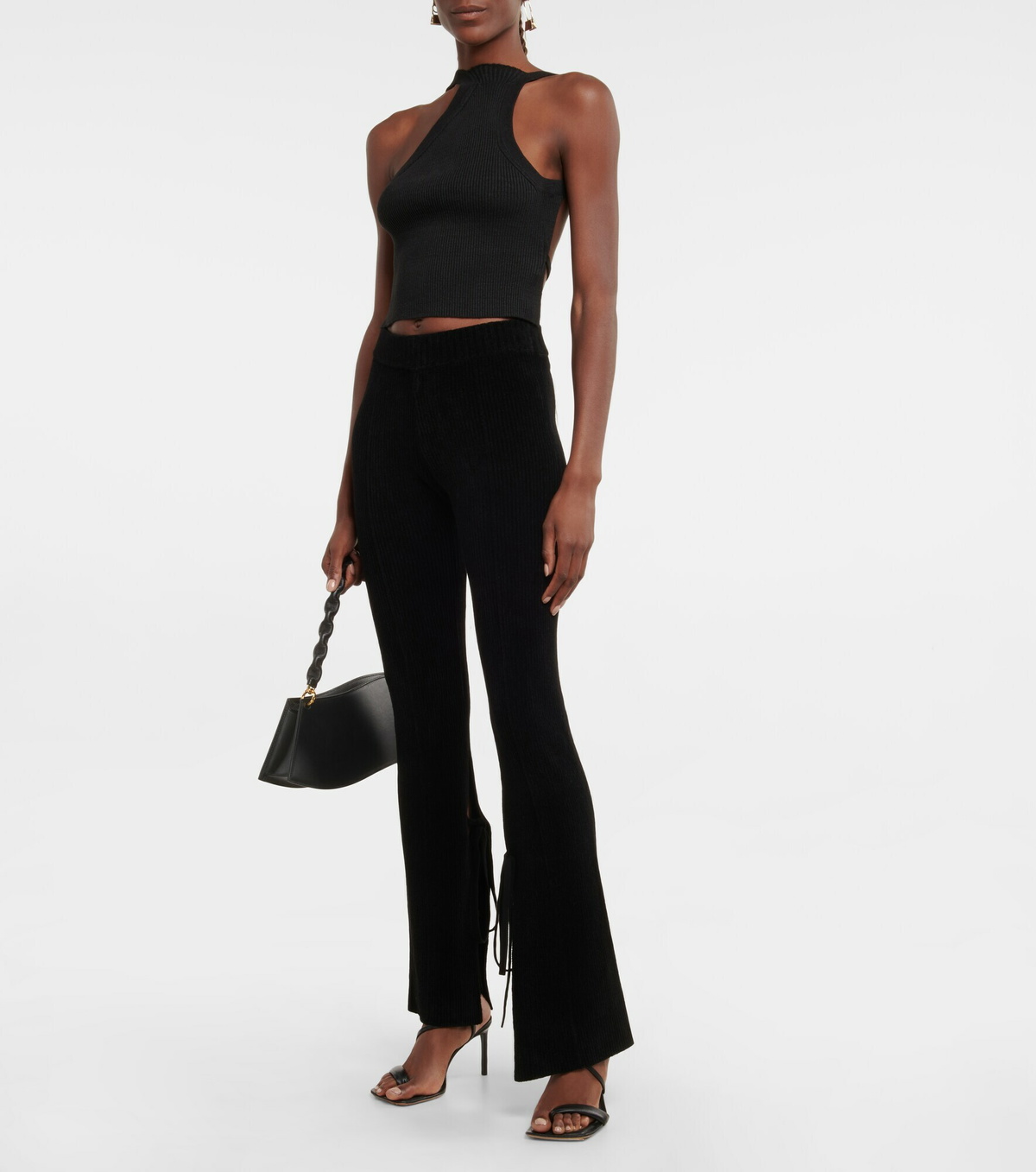 Jacquemus - Chenille ribbed-knit flared pants