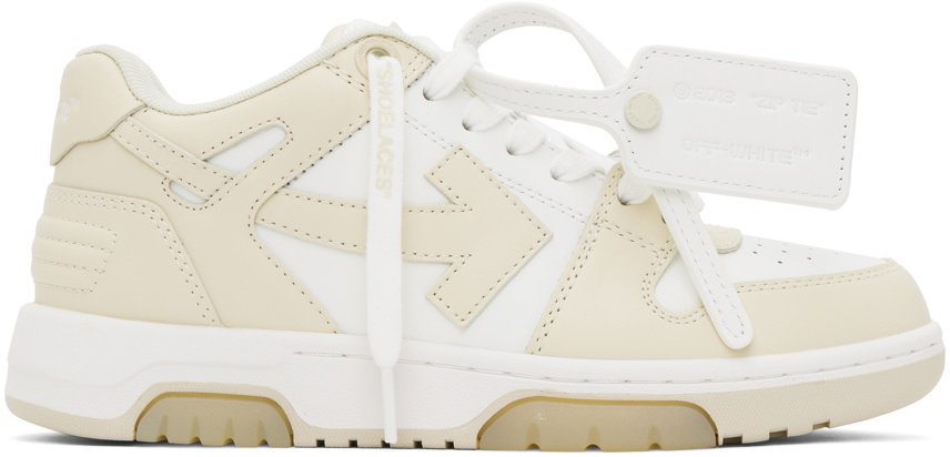 Off-White Beige & White Out Of Office Sneakers Off-White