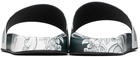 Versace Black & White Baroque Slides