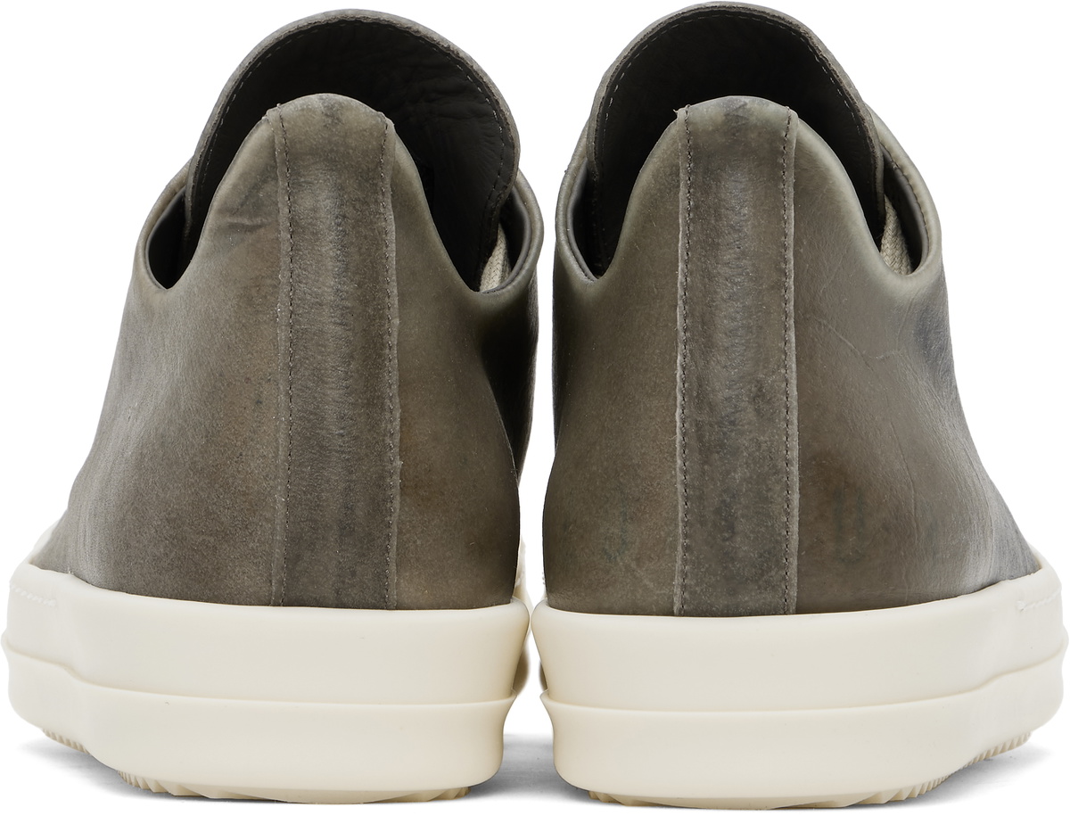 RICK OWENS★Hollywood Runway Low Sneakers in Spalla Leather RICK OWENS Hollywood Runway Low Sneakers Black/Black - Wrong