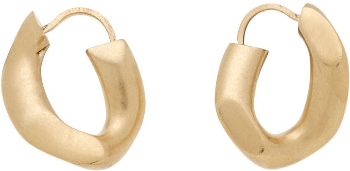Photo: Maison Margiela Gold Semi Polished Earrings