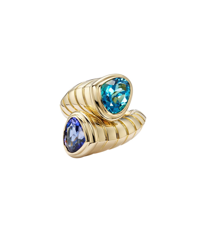 Photo: Marina B Toi Et Moi 18kt gold ring with topaz and tanzanite