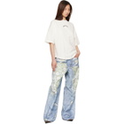 Palm Angels Off-White Curved Logo Over T-shirt