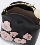 Erdem Bloom Mini appliqué leather top-handle bag