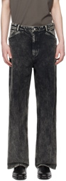Omar Afridi Gray Five-Pocket Jeans