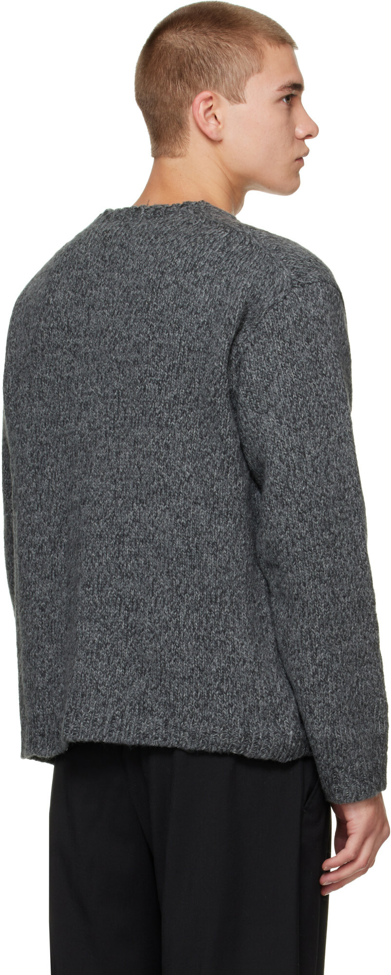 OUR LEGACY Gray Link V-Neck Sweater