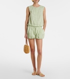 Simkhai Gingham cotton-blend shorts