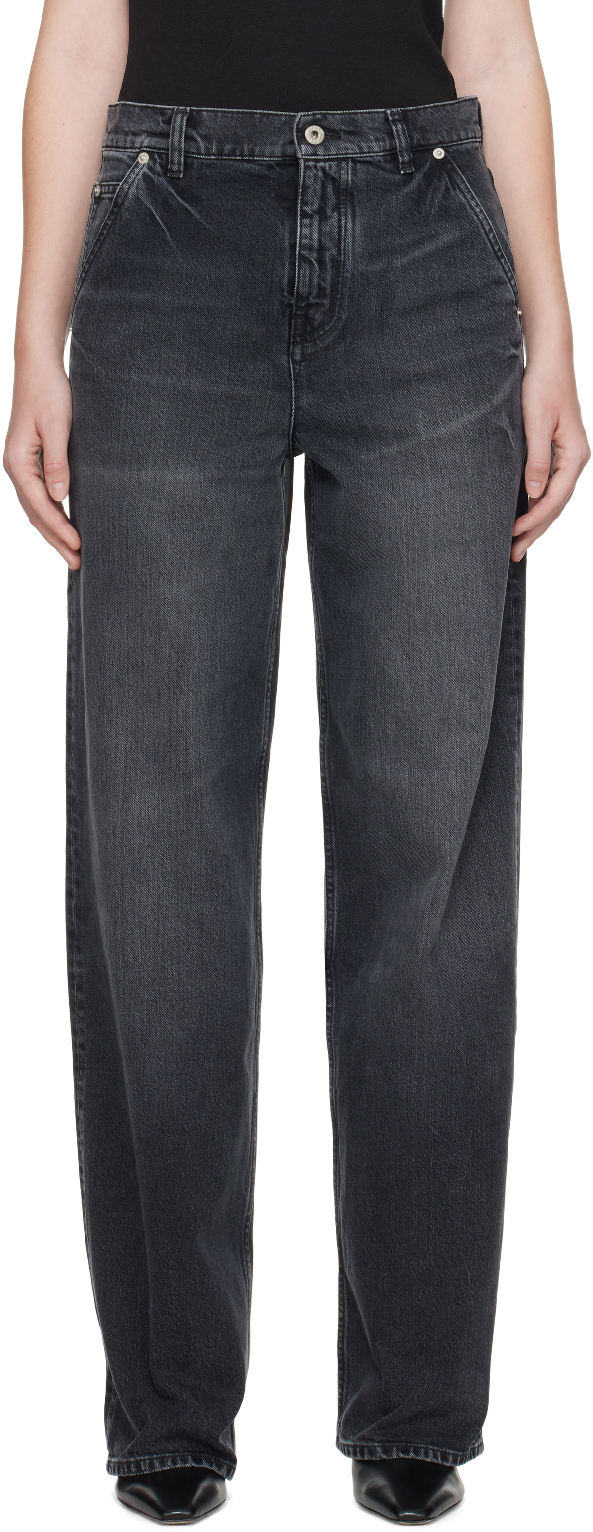 Kenzo Black Kenzo Paris Futura 2000 Edition Workwear Jeans