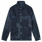 Comme des Garçons Homme Men's Garment Dyed Patchwork Chore Jacket in Navy Mix