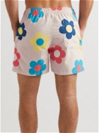 OAS - Daisy Straight-Leg Short-Length Floral-Print Swim Shorts - Multi