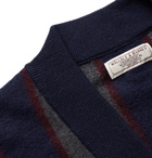 J.Crew - Wallace & Barnes Striped Boiled Merino Wool Cardigan - Blue