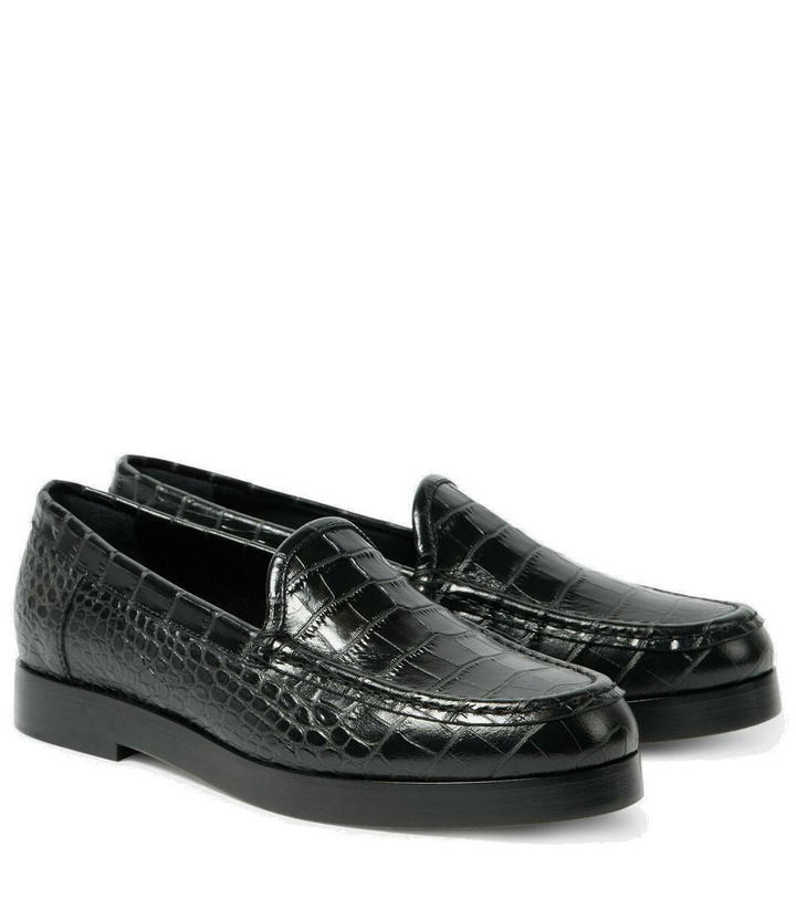 Photo: Manolo Blahnik Dinelio croc-effect leather loafers