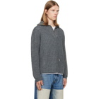 Maison Margiela Gray Mended Ribbed Sweater