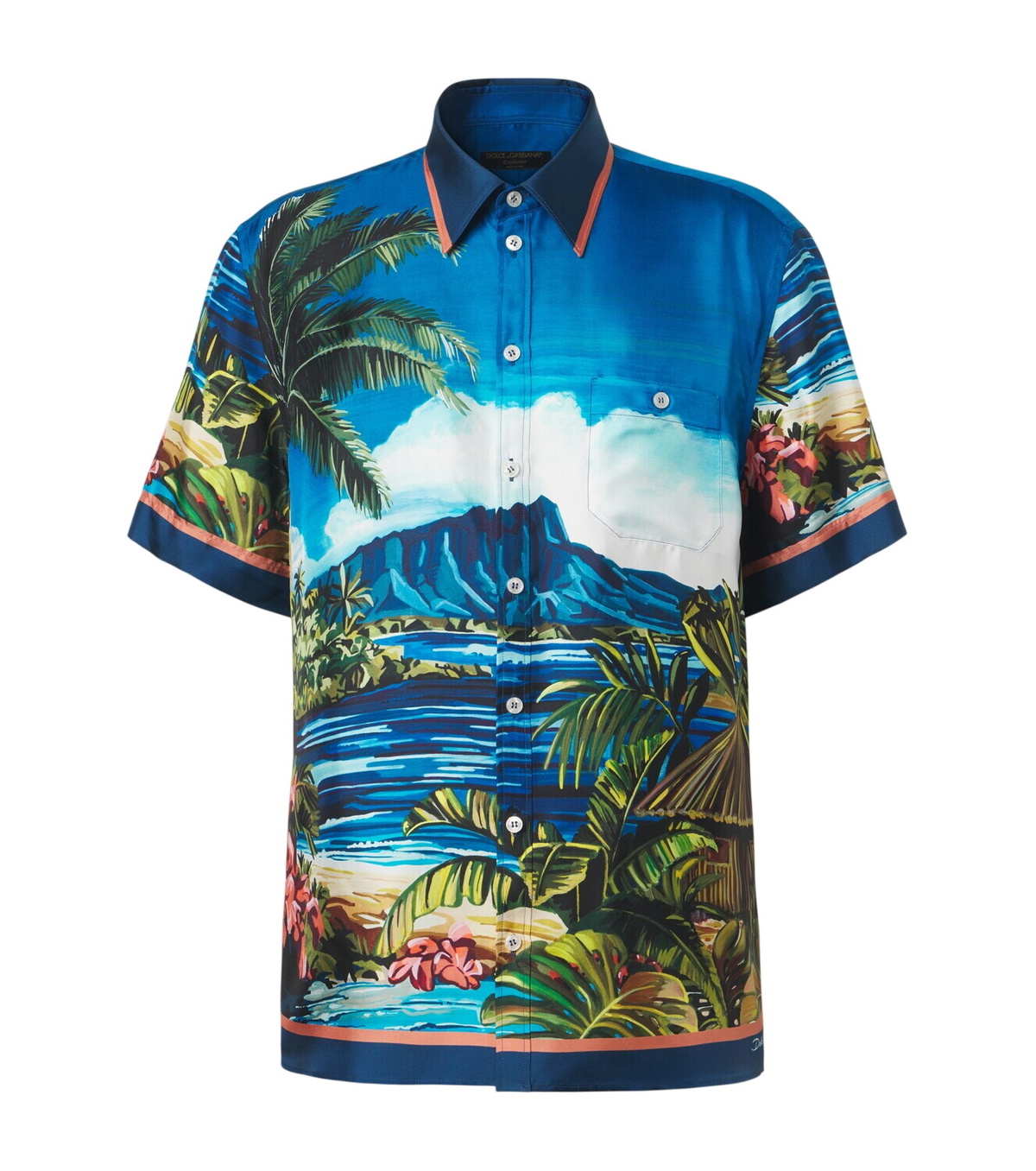 DOLCE&GABBANA　トラとオウムのプリントポロシャツ DOLCE&GABBANA トラとオウムのプリントポロシャツ 【公式通販】
