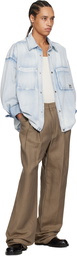 WOOYOUNGMI Blue Washed Denim Shirt