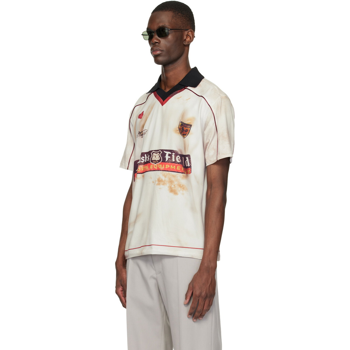 Andersson Bell White Dust Printed Football Jersey T-shirt