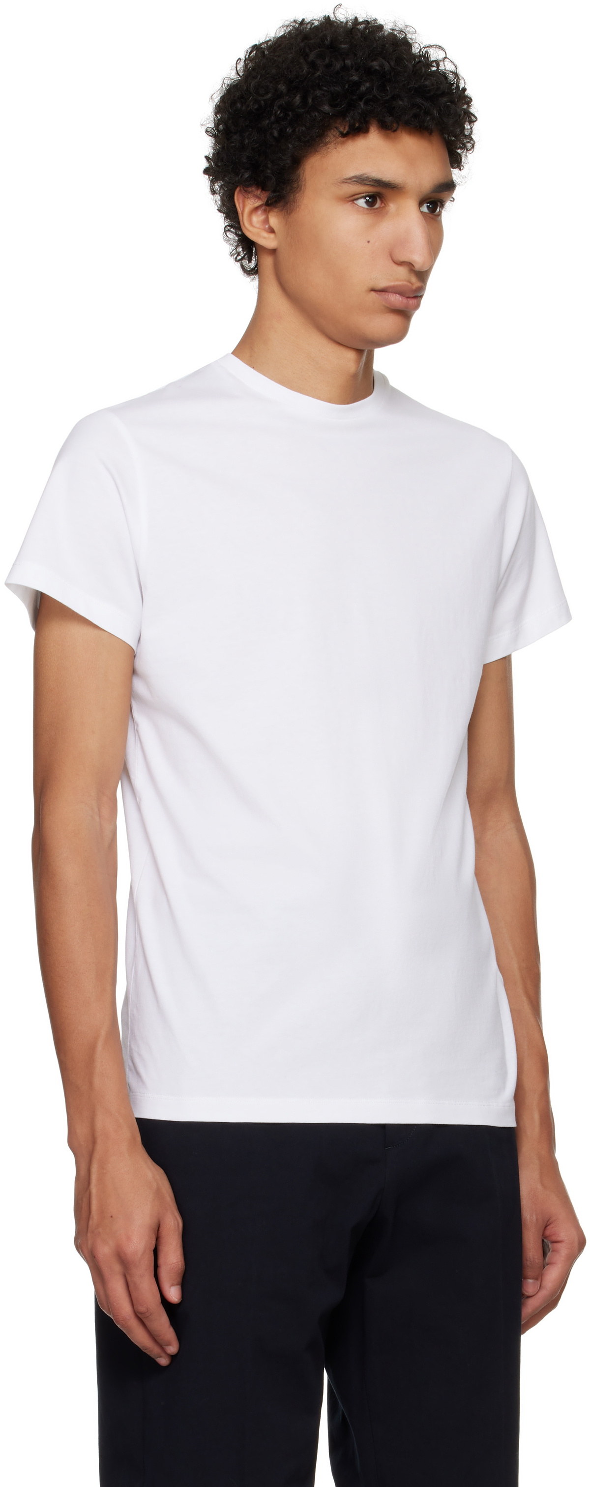 Tシャツ・カットソー Jil Sander FW25 White cotton t-shirt (J21GC0168J20243 102) Jil Sander White Cotton T-shirt Jil Sander