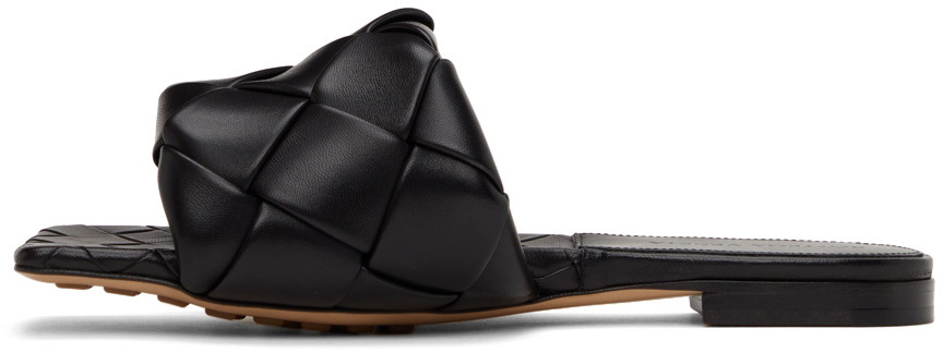 【関税・送料込み】BOTTEGA VENETA SANDALS BLACK INTRECCIATO BOTTEGA VENETA Patch intrecciato padded leather slides | THE