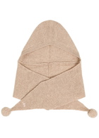 Damson Madder Pom-pom Knit Hood - Beige - One Size