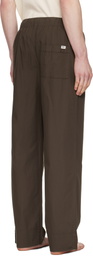 Tekla Brown Poplin Pyjama Pants