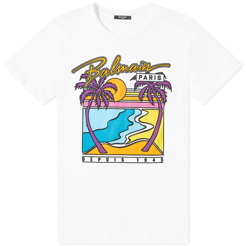 Balmain Beach Scene Logo Tee Balmain