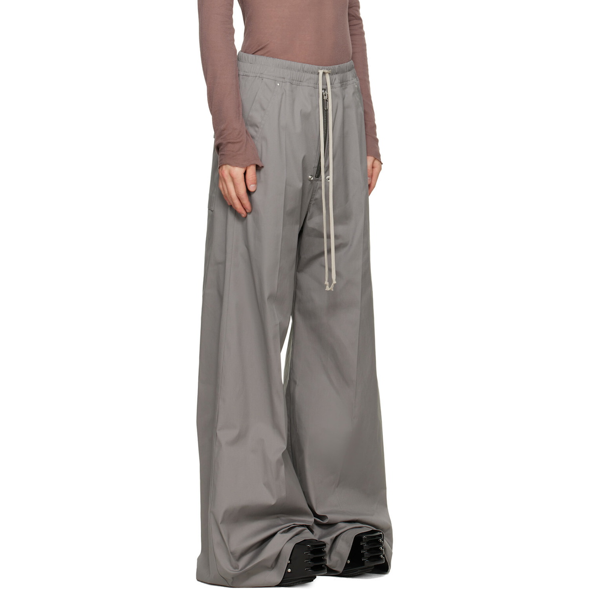 Rick Owens Gray Tower Wide Bela Trousers