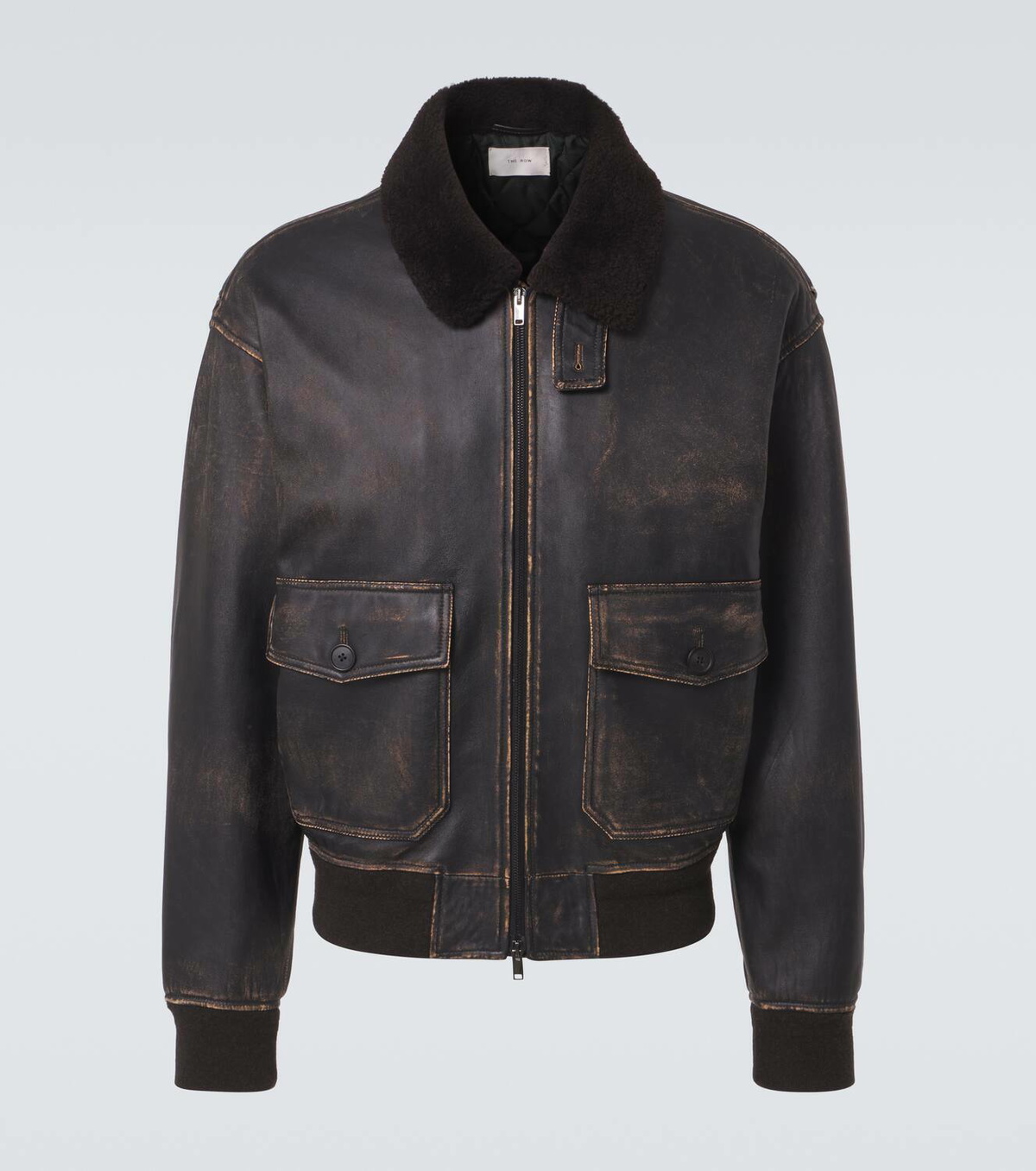 The Row Hendrix leather bomber jacket The Row