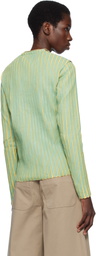 Stanley Raffington Green & Yellow Plated Knit Jacket