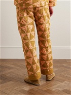 BODE - Kaleidoscope Straight-Leg Quilted Printed Cotton Trousers - Brown