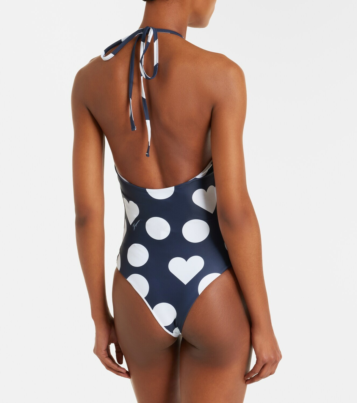 Jacquemus Bastide printed halterneck swimsuit