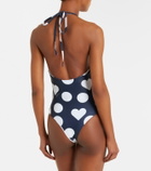 Jacquemus Bastide printed halterneck swimsuit