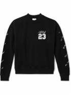 Off-White - Logo-Embroidered Cotton-Jersey Sweatshirt - Black