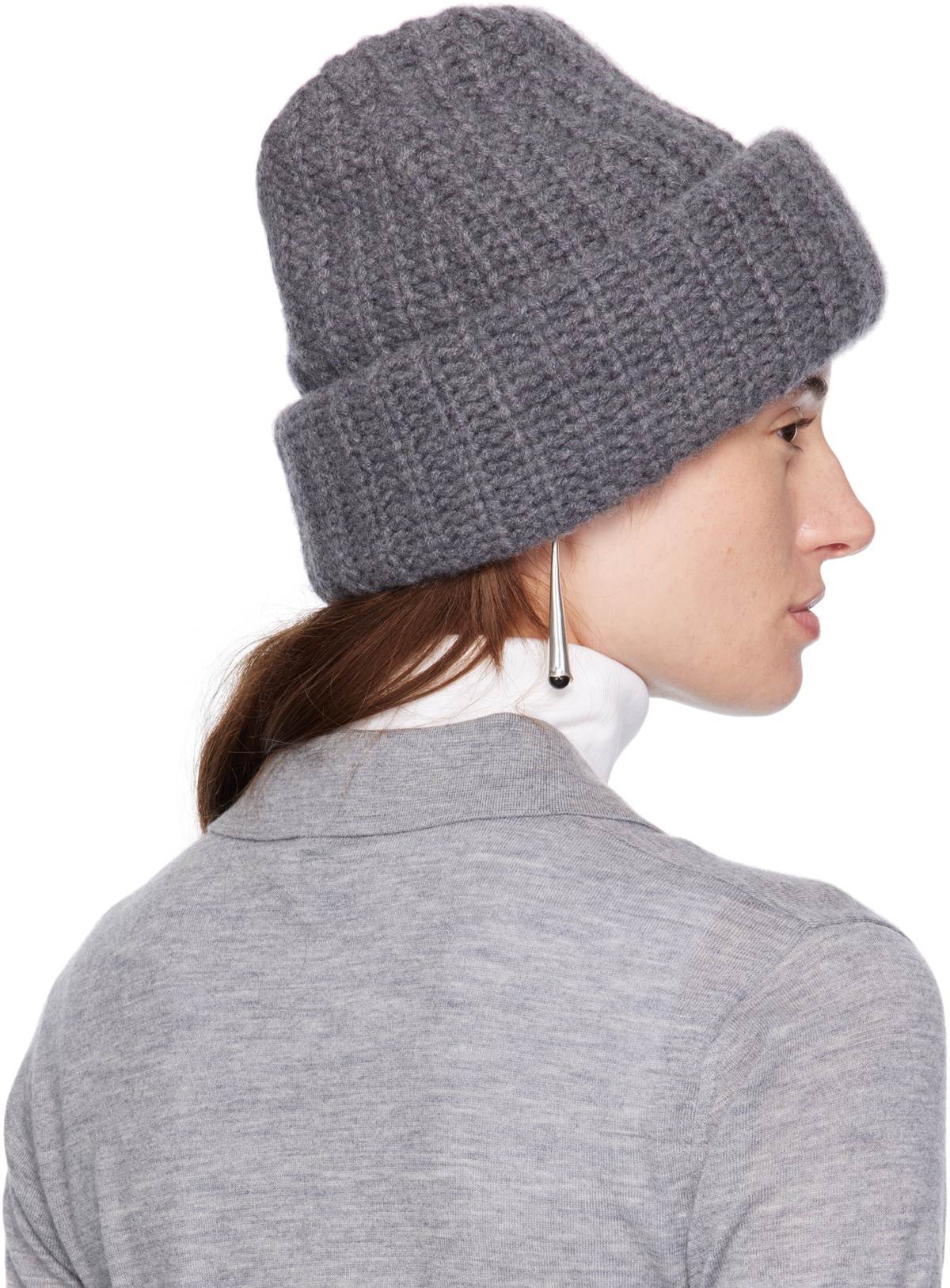 LISA YANG Gray 'The Beatris' Beanie