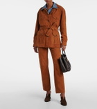 Blazé Milano Viva Sahariana belted suede jacket