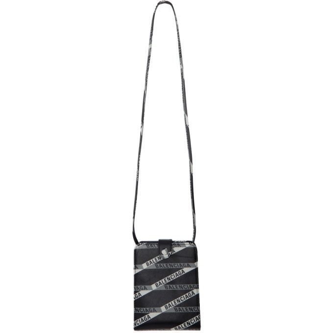 Photo: Balenciaga Black Logo Strap Wallet