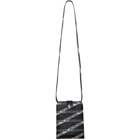 Balenciaga Black Logo Strap Wallet