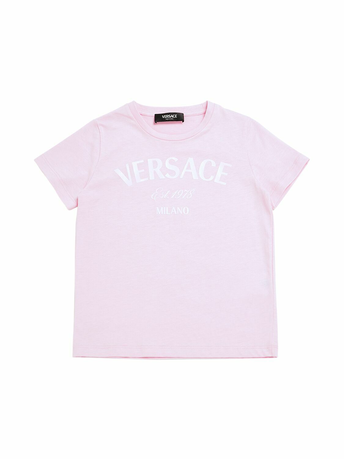 関税込【VERSACE】Printed cotton jersey T-shirt VERSACE Printed Cotton Jersey T-shirt Versace