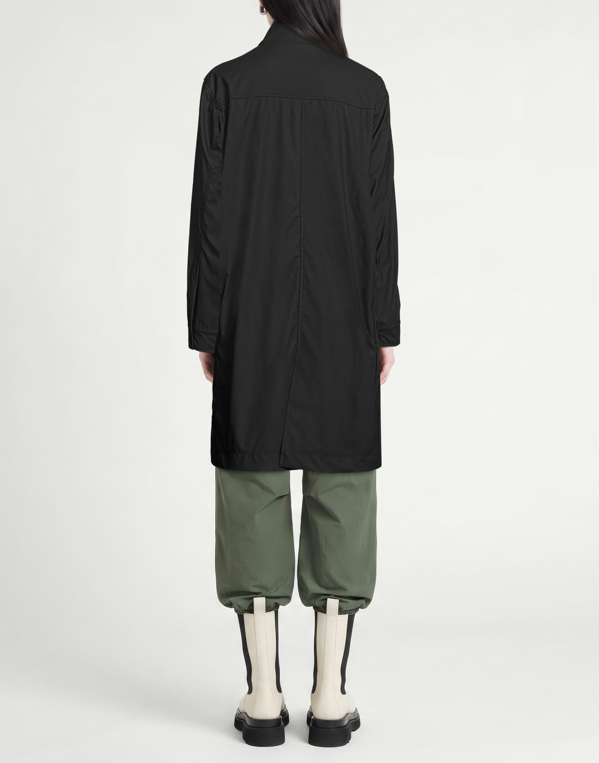 Crossley Womens Overcoat & Trench Coat in Black