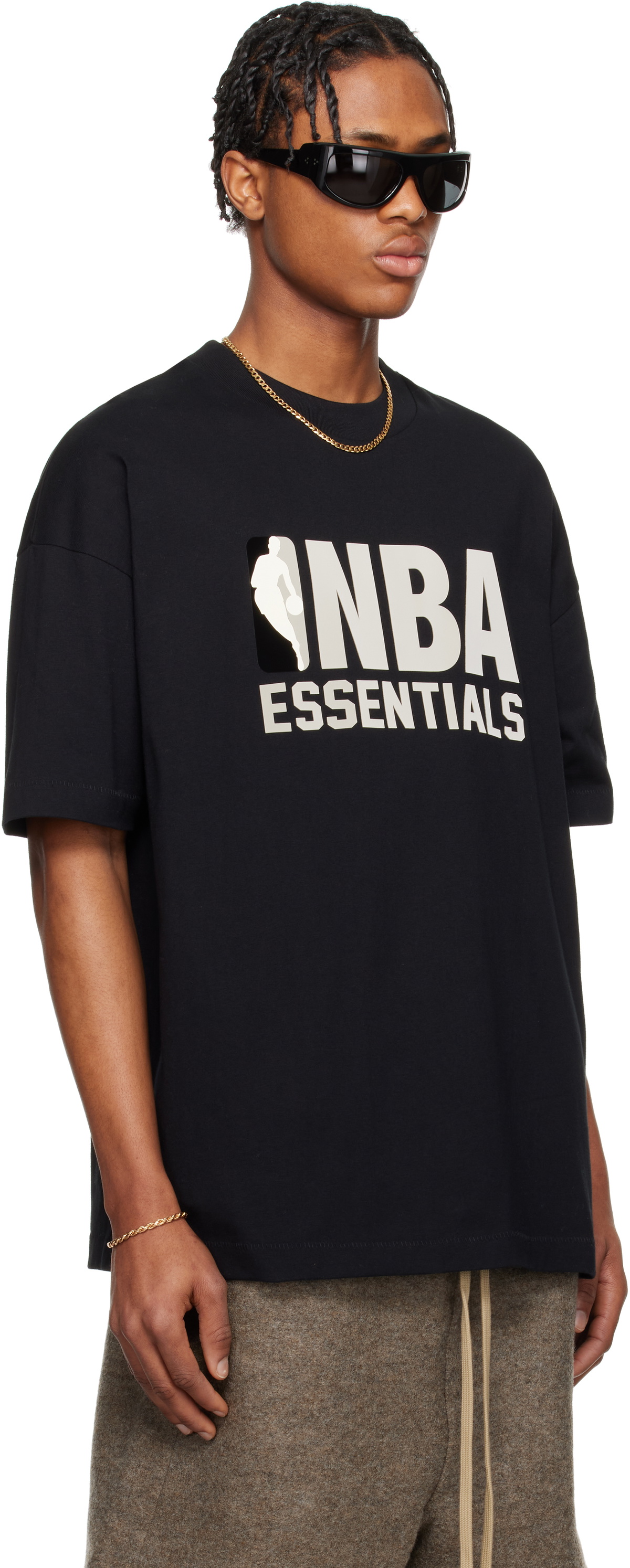 Fear of God ESSENTIALS Black NBA Short Sleeve T-shirt Fear Of God