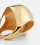 Khaite Lotus 18kt gold-plated ring