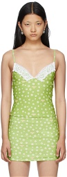 OMIGHTY Green Daisy Lace Camisole