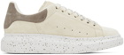 Alexander McQueen Beige Suede Oversized Sneakers