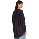 ssstein Black Pima Cotton Oversized Skipper Shirt