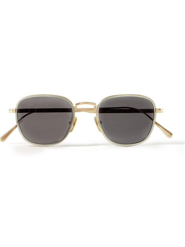 Photo: Persol - Round-Frame Gold-Tone Titanium Sunglasses