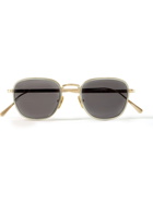 Persol - Round-Frame Gold-Tone Titanium Sunglasses